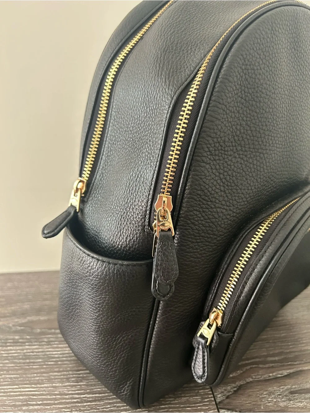 Coach Court Black Pebbled Leather Everyday Backpack